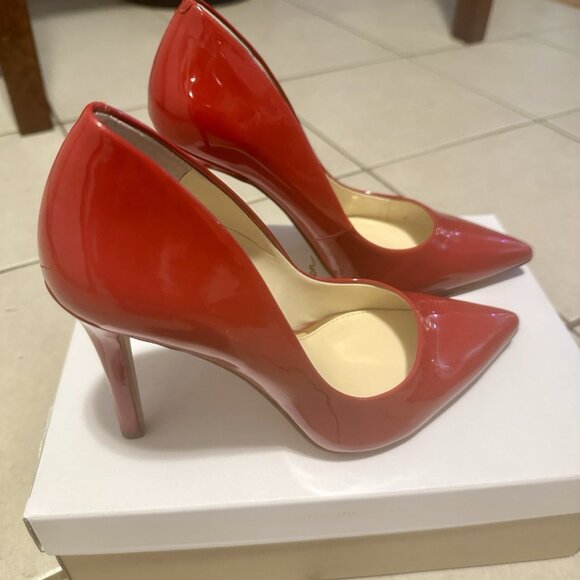 JESSICA SIMPSON Womens Red Cassani Pointed Toe Stiletto Slip On Pumps - Picture 5 of 6